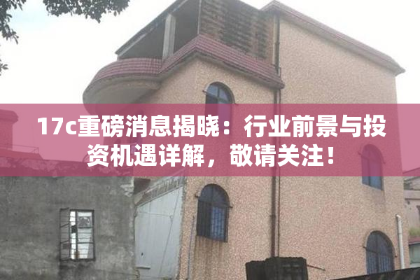 17c重磅消息揭晓：行业前景与投资机遇详解，敬请关注！