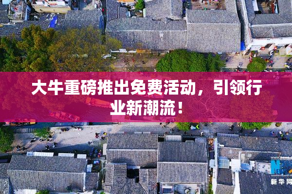 大牛重磅推出免费活动，引领行业新潮流！