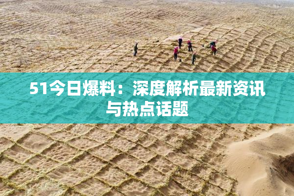 51今日爆料：深度解析最新资讯与热点话题