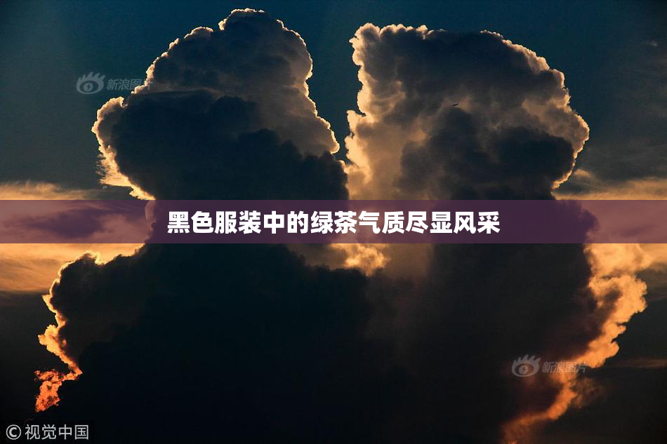 黑色服装中的绿茶气质尽显风采