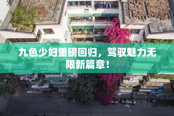 九色少妇重磅回归，驾驭魅力无限新篇章！