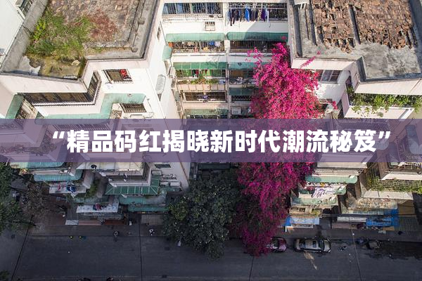 “精品码红揭晓新时代潮流秘笈”