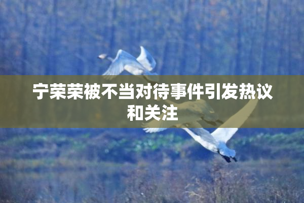 宁荣荣被不当对待事件引发热议和关注