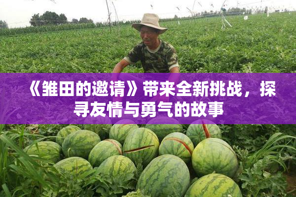 《雏田的邀请》带来全新挑战，探寻友情与勇气的故事