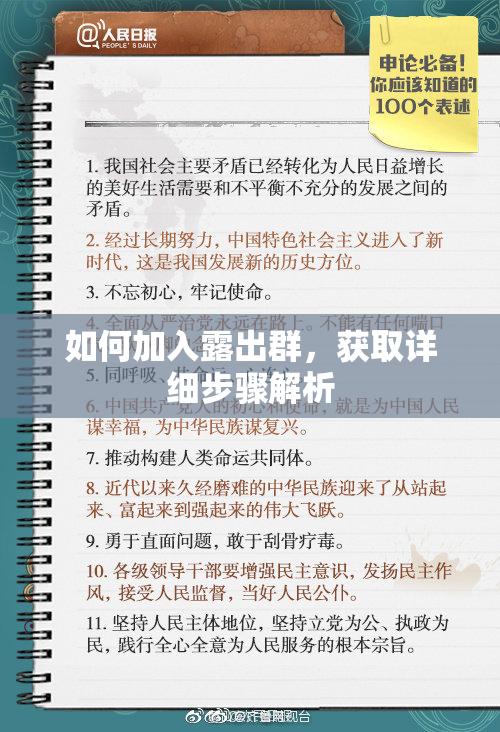 如何加入露出群，获取详细步骤解析
