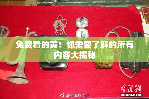 免费看的黄！你需要了解的所有内容大揭秘