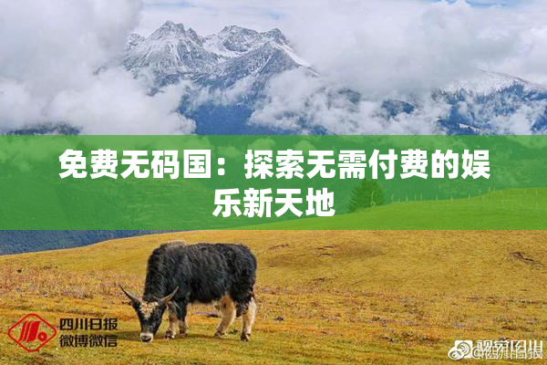 免费无码国：探索无需付费的娱乐新天地