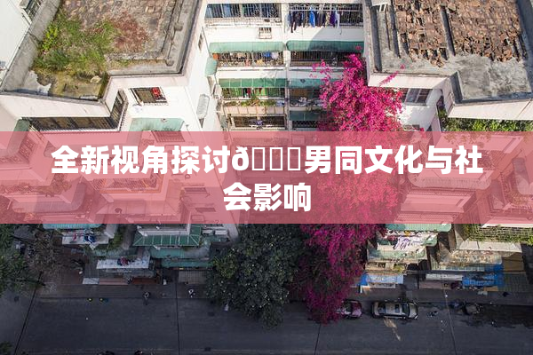 全新视角探讨🔞男同文化与社会影响