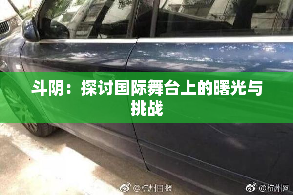 斗阴：探讨国际舞台上的曙光与挑战