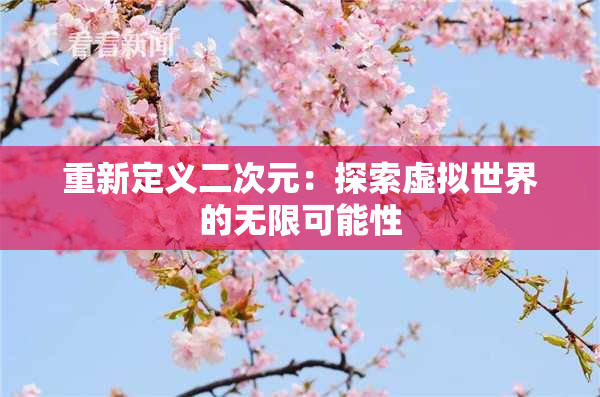 重新定义二次元：探索虚拟世界的无限可能性