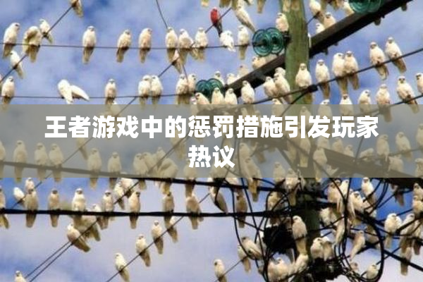 王者游戏中的惩罚措施引发玩家热议