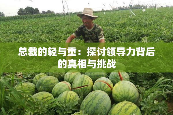 总裁的轻与重：探讨领导力背后的真相与挑战