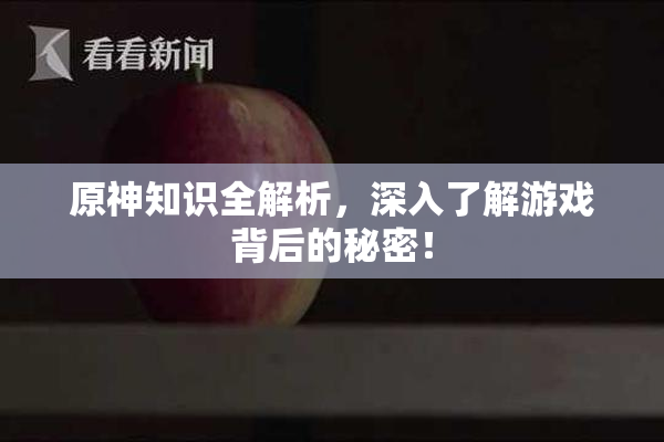 原神知识全解析，深入了解游戏背后的秘密！