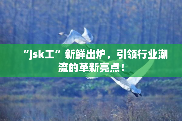 “jsk工”新鲜出炉，引领行业潮流的革新亮点！