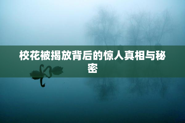 校花被揭放背后的惊人真相与秘密