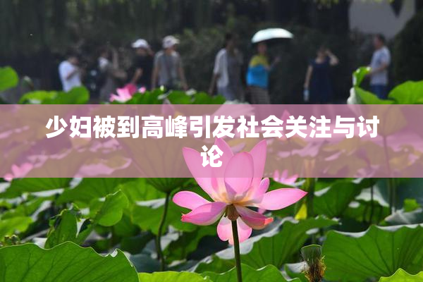 少妇被到高峰引发社会关注与讨论