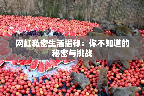网红私密生活揭秘：你不知道的秘密与挑战