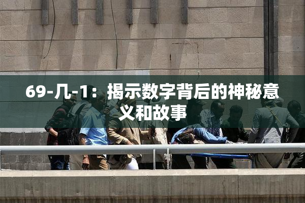 69-几-1：揭示数字背后的神秘意义和故事