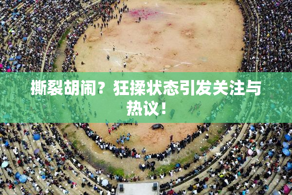 撕裂胡闹？狂揉状态引发关注与热议！