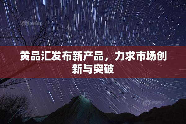 黄品汇发布新产品，力求市场创新与突破