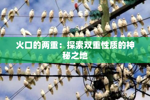 火口的两重：探索双重性质的神秘之地