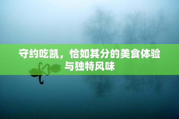 守约吃凯，恰如其分的美食体验与独特风味