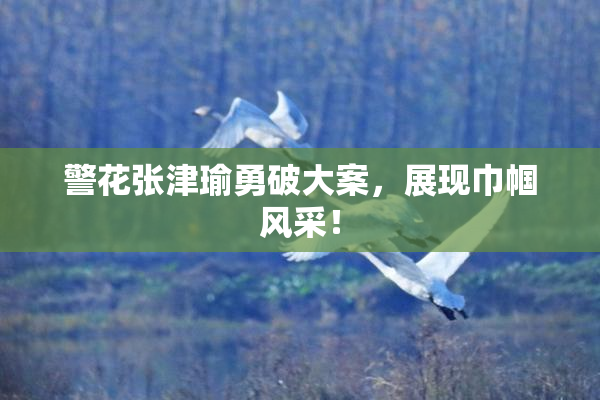 警花张津瑜勇破大案，展现巾帼风采！