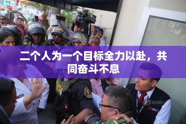 二个人为一个目标全力以赴，共同奋斗不息