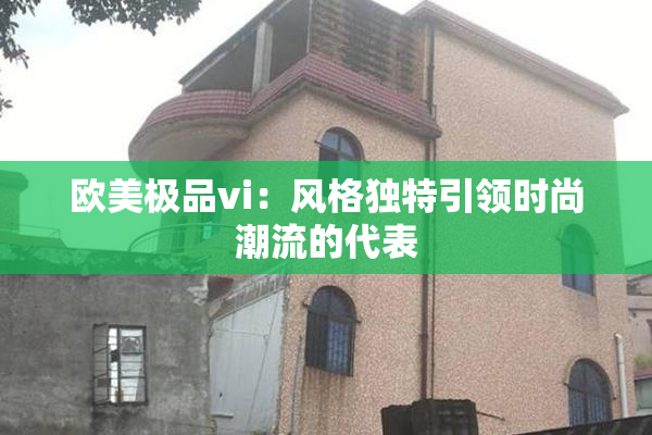 欧美极品vi：风格独特引领时尚潮流的代表