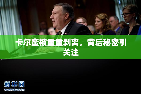 卡尔蜜被重重剥离，背后秘密引关注