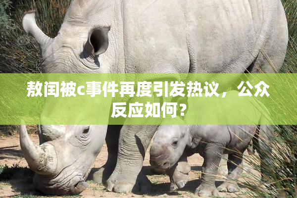 敖闰被c事件再度引发热议，公众反应如何？
