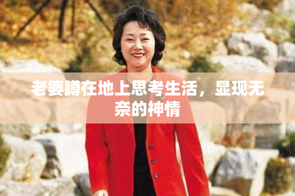 老婆蹲在地上思考生活，显现无奈的神情