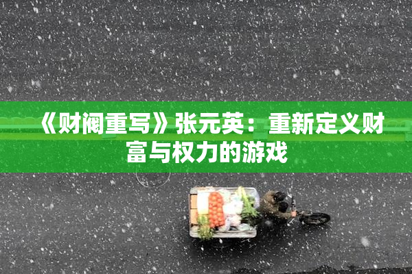 《财阀重写》张元英：重新定义财富与权力的游戏