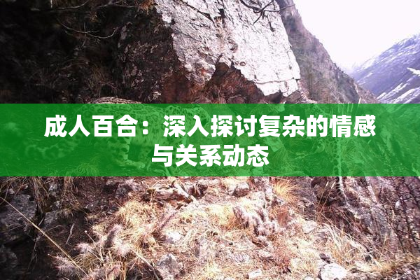 成人百合：深入探讨复杂的情感与关系动态