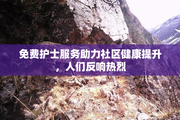 免费护士服务助力社区健康提升，人们反响热烈