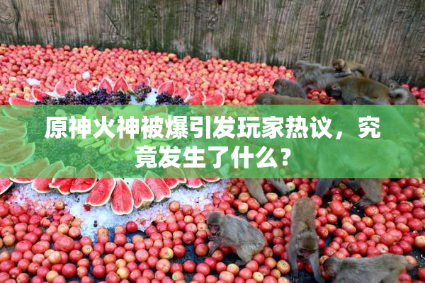 原神火神被爆引发玩家热议，究竟发生了什么？