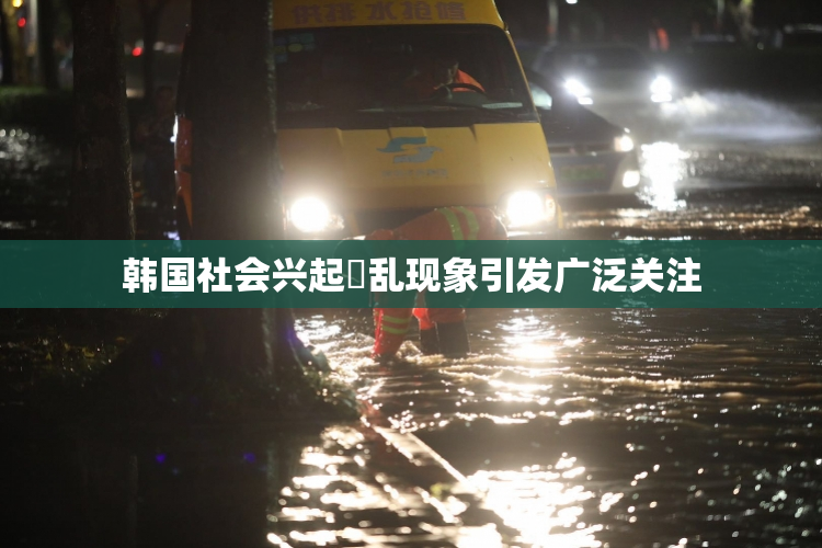 韩国社会兴起婬乱现象引发广泛关注