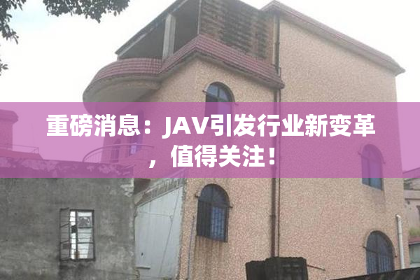 重磅消息：JAV引发行业新变革，值得关注！