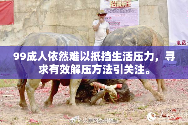 99成人依然难以抵挡生活压力，寻求有效解压方法引关注。