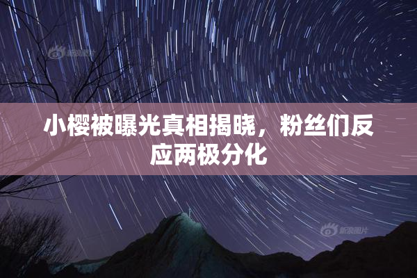 小樱被曝光真相揭晓，粉丝们反应两极分化