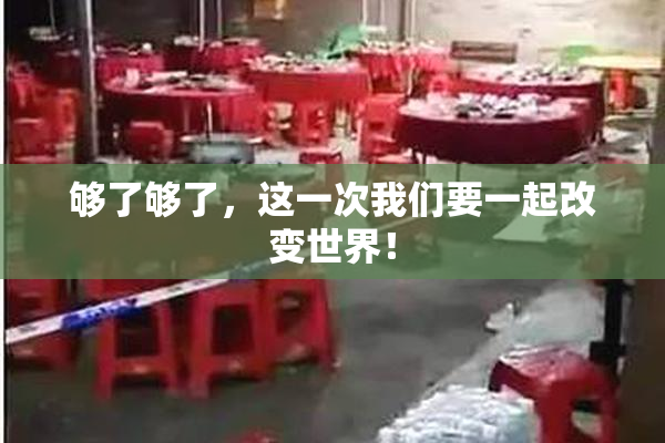 够了够了，这一次我们要一起改变世界！