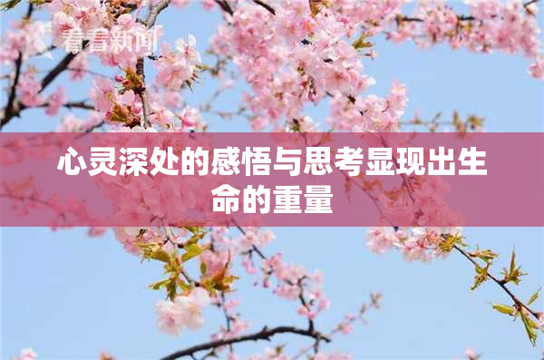 心灵深处的感悟与思考显现出生命的重量