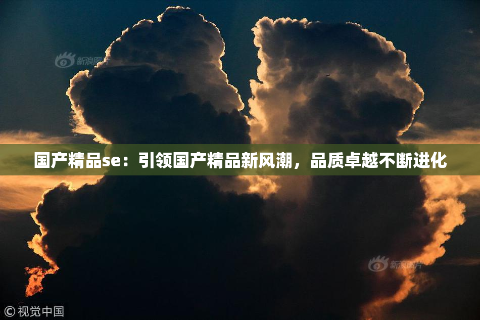 国产精品se：引领国产精品新风潮，品质卓越不断进化