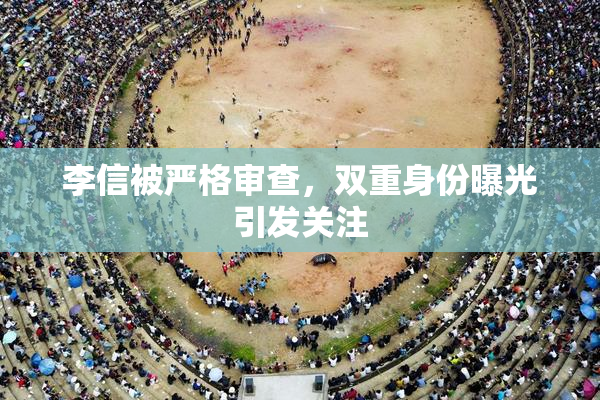 李信被严格审查，双重身份曝光引发关注