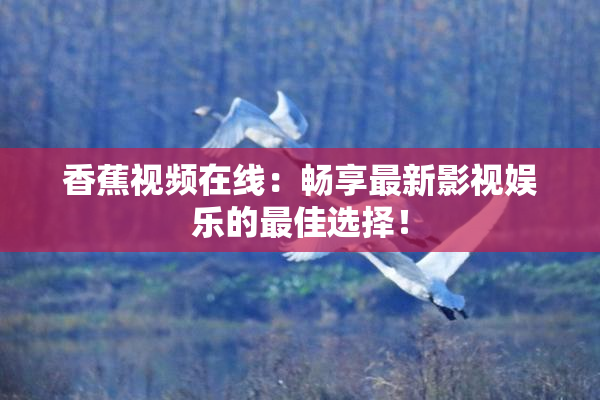 香蕉视频在线：畅享最新影视娱乐的最佳选择！