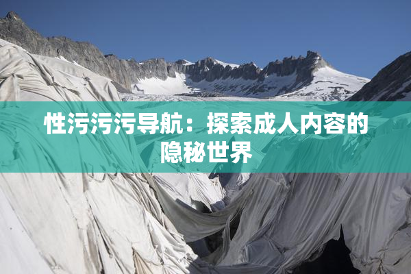 性污污污导航：探索成人内容的隐秘世界