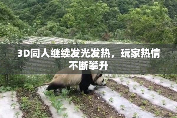 3D同人继续发光发热，玩家热情不断攀升