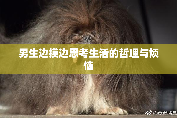 男生边摸边思考生活的哲理与烦恼