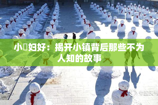 小婬妇好：揭开小镇背后那些不为人知的故事