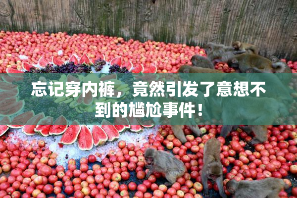 忘记穿内裤，竟然引发了意想不到的尴尬事件！